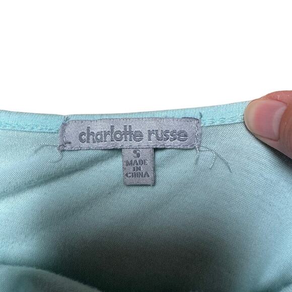 Charlotte Russe light green crop top. Size S - Picture 3 of 5